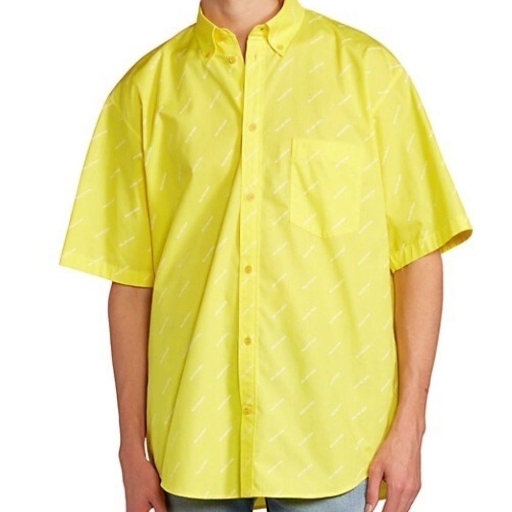Balenciaga Repeat Logo Short-Sleeve Shirt
